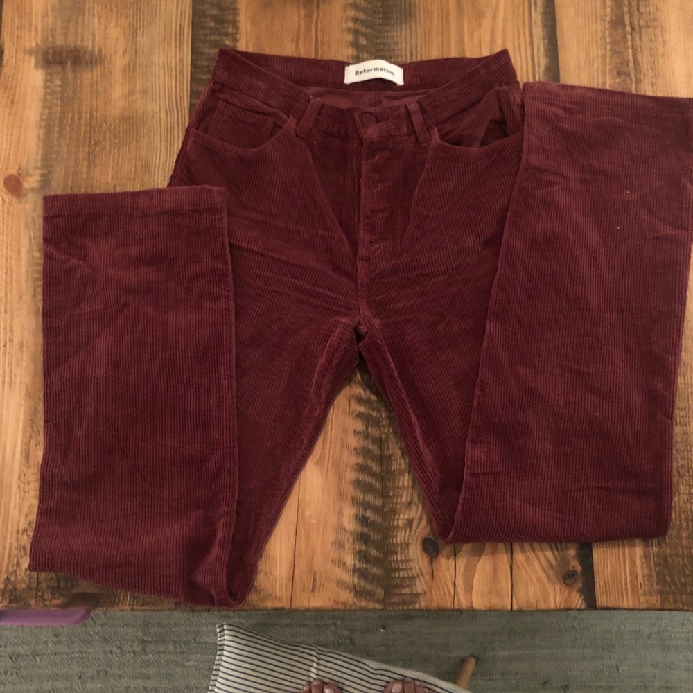 Reformation Corduroy Wide Leg Pants